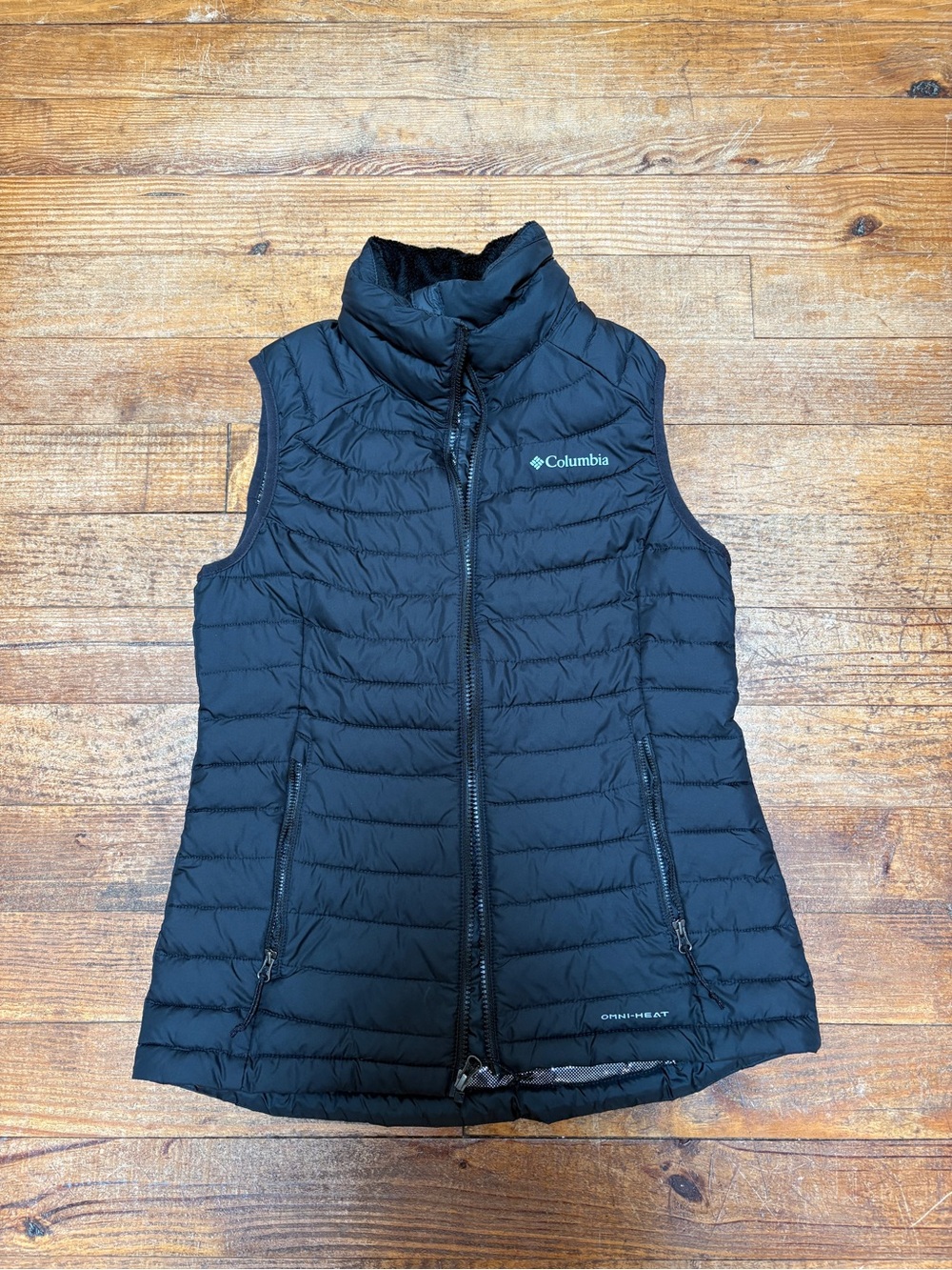 Columbia Black Quilted Jacket with Sherpa Collar
